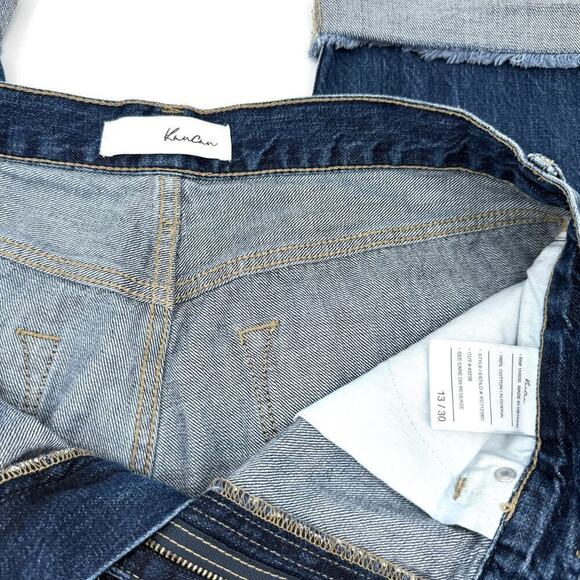 Kancan Finley High-Rise Straight Leg Jeans Relaxed Fit Women’s Size 13/30 Preppy - Picture 5 of 9